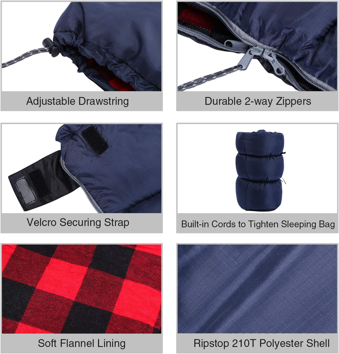 bolsa de dormir redcamp cotton flannel sleeping bag